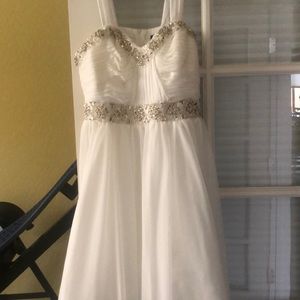 White sequence dress